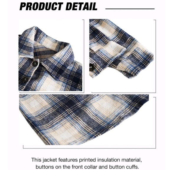 Plaid Long Cardigan Shirt Jacket - Picture 3 of 4